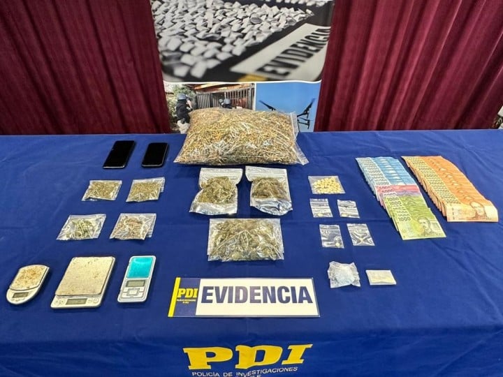 PDI incauta más de medio kilo de drogas avaluado en 13 millones