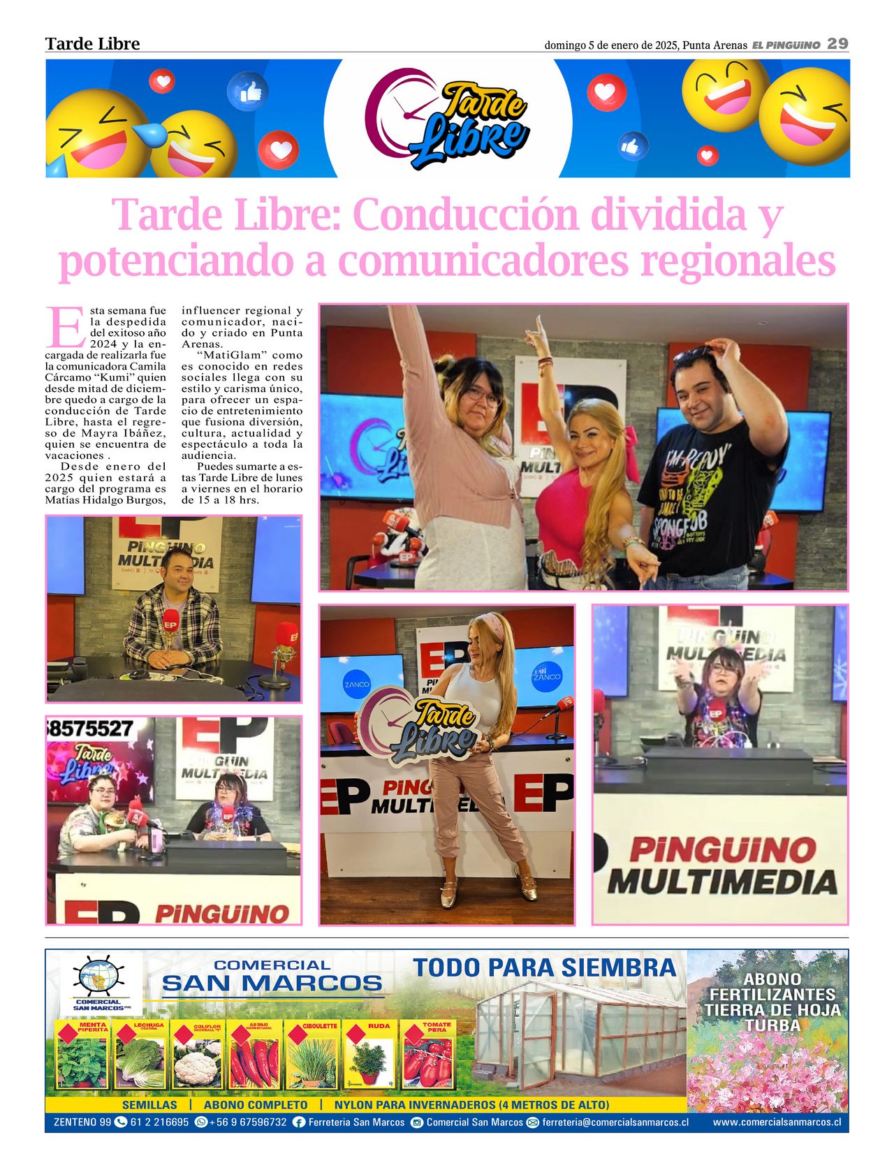 Edición del 05/01/2025 Página 29 Diario El Pingüino