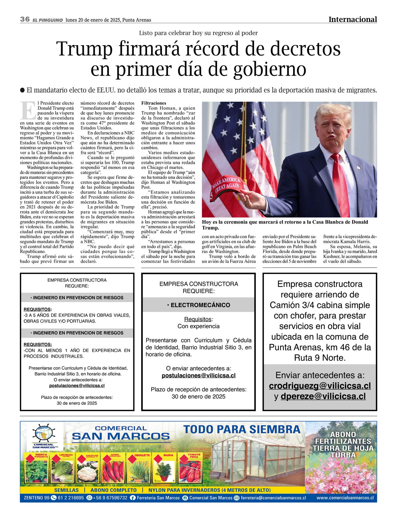 Edición del 20/01/2025 Página 36 Diario El Pingüino