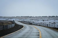 nieve en la carretera