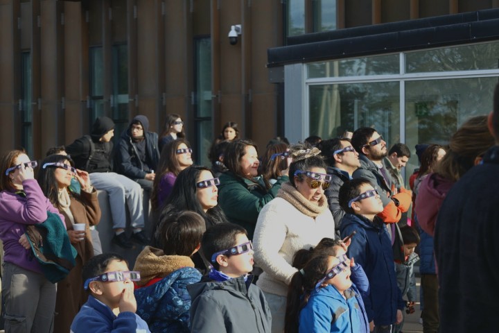 More than 200 people watched the eclipse from the Cape Horn Subantarctic Center