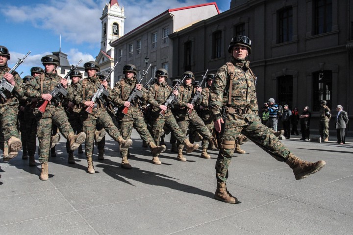Efectivos de la IV Brigada Acorazada del Ejército mostraron ayer toda