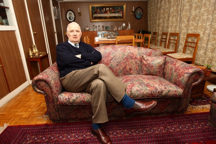 Homenaje de Abraham Santibáñez a su colega Roque Tomás Scarpa